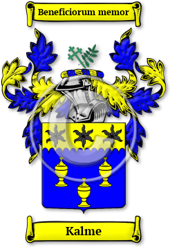 Kalme Family Crest Download (jpg) Legacy Series - 150 DPI