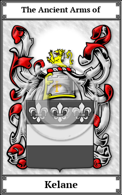 Kelane Family Crest Download (JPG)  Book Plated - 150 DPI