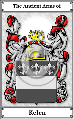 Kelen Family Crest Download (JPG)  Book Plated - 150 DPI