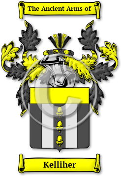 Kelliher Family Crest Download (jpg) Legacy Series - 150 DPI