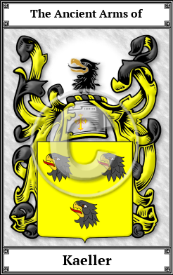 Kaeller Family Crest Download (JPG) Book Plated - 600 DPI