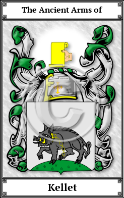 Kellet Family Crest Download (JPG) Book Plated - 600 DPI