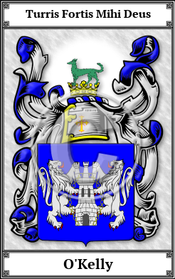 O'Kelly Family Crest Download (JPG)  Book Plated - 150 DPI