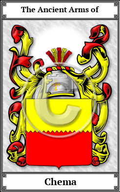 Chema Family Crest Download (JPG)  Book Plated - 150 DPI