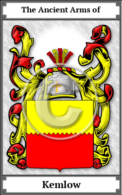 Kemlow Family Crest Download (JPG)  Book Plated - 150 DPI