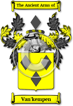 Van'kempen Family Crest Download (jpg) Legacy Series - 150 DPI