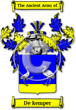 De kemper Family Crest Download (jpg) Legacy Series - 150 DPI
