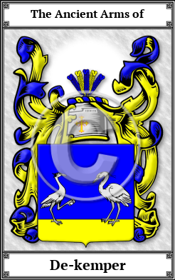 De-kemper Family Crest Download (JPG)  Book Plated - 150 DPI