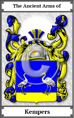 Kempers Family Crest Download (JPG)  Book Plated - 150 DPI