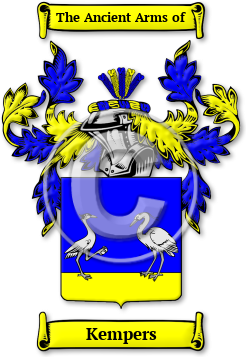 Kempers Family Crest Download (jpg) Legacy Series - 150 DPI
