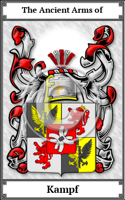 Kampf Family Crest Download (JPG) Book Plated - 600 DPI