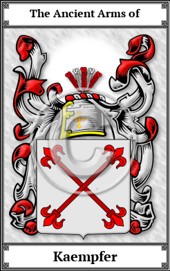 Kaempfer Family Crest Download (JPG) Book Plated - 600 DPI