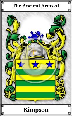 Kimpson Family Crest Download (JPG)  Book Plated - 150 DPI