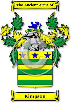 Kimpson Family Crest Download (jpg) Legacy Series - 150 DPI