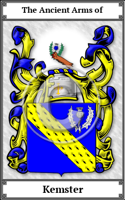 Kemster Family Crest Download (JPG)  Book Plated - 150 DPI