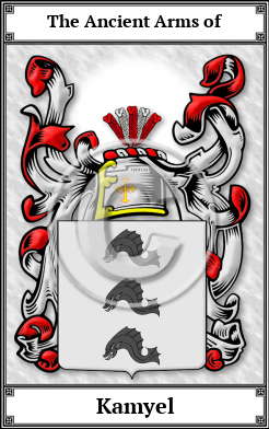 Kamyel Family Crest Download (JPG)  Book Plated - 150 DPI
