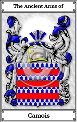 Camois Family Crest Download (JPG)  Book Plated - 150 DPI