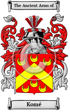 Komé Family Crest Download (JPG) Heritage Series - 300 DPI