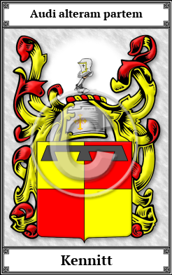 Kennitt Family Crest Download (JPG)  Book Plated - 150 DPI