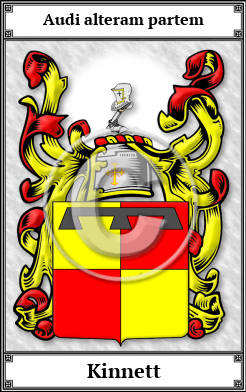 Kinnett Family Crest Download (JPG)  Book Plated - 150 DPI