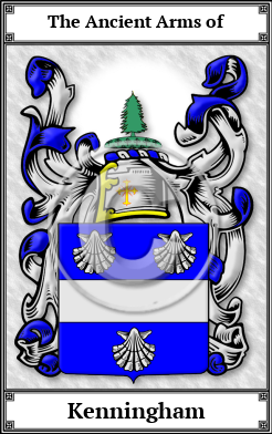 Kenningham Family Crest Download (JPG)  Book Plated - 150 DPI
