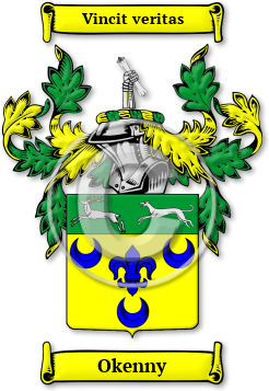 Okenny Family Crest Download (jpg) Legacy Series - 150 DPI