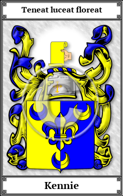 Kennie Family Crest Download (JPG)  Book Plated - 150 DPI