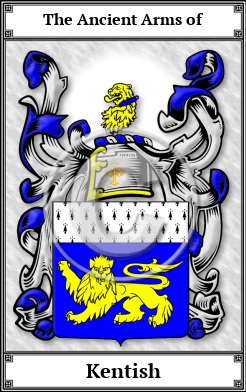 Kentish Family Crest Download (JPG)  Book Plated - 150 DPI