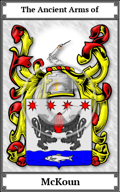 McKoun Family Crest Download (JPG)  Book Plated - 150 DPI