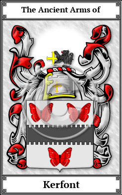 Kerfont Family Crest Download (JPG)  Book Plated - 150 DPI