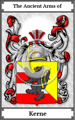 Kerne Family Crest Download (JPG)  Book Plated - 150 DPI