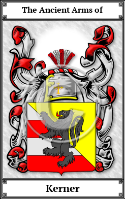 Kerner Family Crest Download (JPG)  Book Plated - 150 DPI