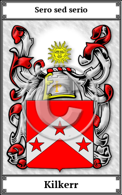Kilkerr Family Crest Download (JPG)  Book Plated - 150 DPI