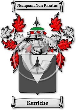Kerriche Family Crest Download (jpg) Legacy Series - 150 DPI
