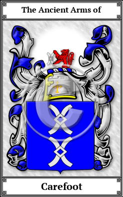 Carefoot Family Crest Download (JPG)  Book Plated - 150 DPI