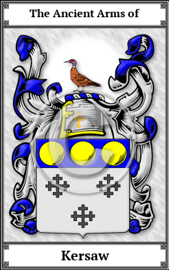 Kersaw Family Crest Download (JPG)  Book Plated - 150 DPI