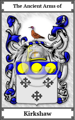 Kirkshaw Family Crest Download (JPG)  Book Plated - 150 DPI