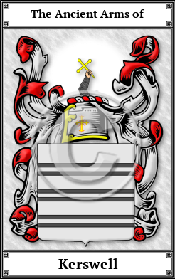 Kerswell Family Crest Download (JPG)  Book Plated - 150 DPI