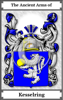 Kesselring Family Crest Download (JPG)  Book Plated - 150 DPI