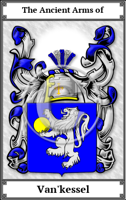 Van'kessel Family Crest Download (JPG) Book Plated - 150 DPI
