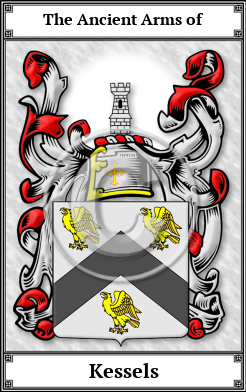 Kessels Family Crest Download (JPG) Book Plated - 600 DPI