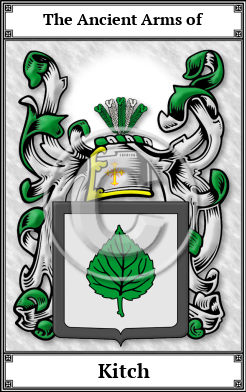Kitch Family Crest Download (JPG)  Book Plated - 150 DPI