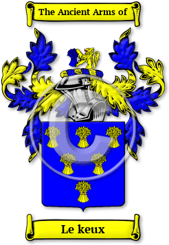 Le keux Family Crest Download (jpg) Legacy Series - 150 DPI
