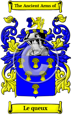 Le queux Family Crest Download (jpg) Heritage Series - 150 DPI