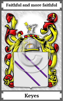Keyes Family Crest Download (JPG)  Book Plated - 150 DPI