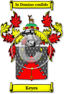 Keyes Family Crest Download (jpg) Legacy Series - 150 DPI