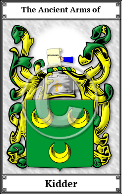 Kidder Family Crest Download (JPG)  Book Plated - 150 DPI