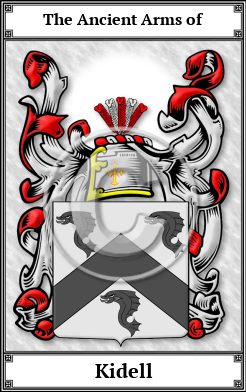 Kidell Family Crest Download (JPG)  Book Plated - 150 DPI