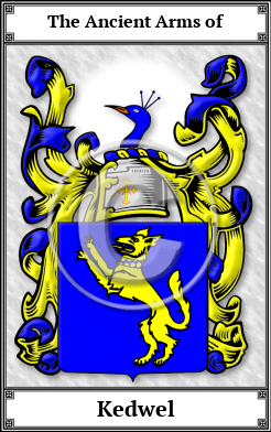Kedwel Family Crest Download (JPG)  Book Plated - 150 DPI