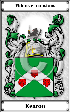 Kearon Family Crest Download (JPG)  Book Plated - 150 DPI